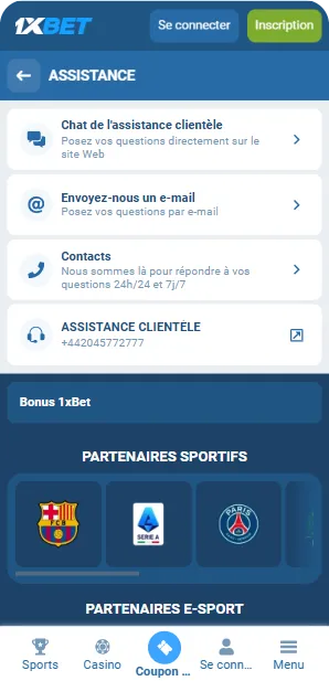 1xBet Assistance